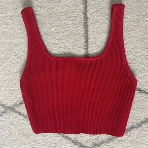 Aritzia Sculpt Knit Square-neck Cropped Tank